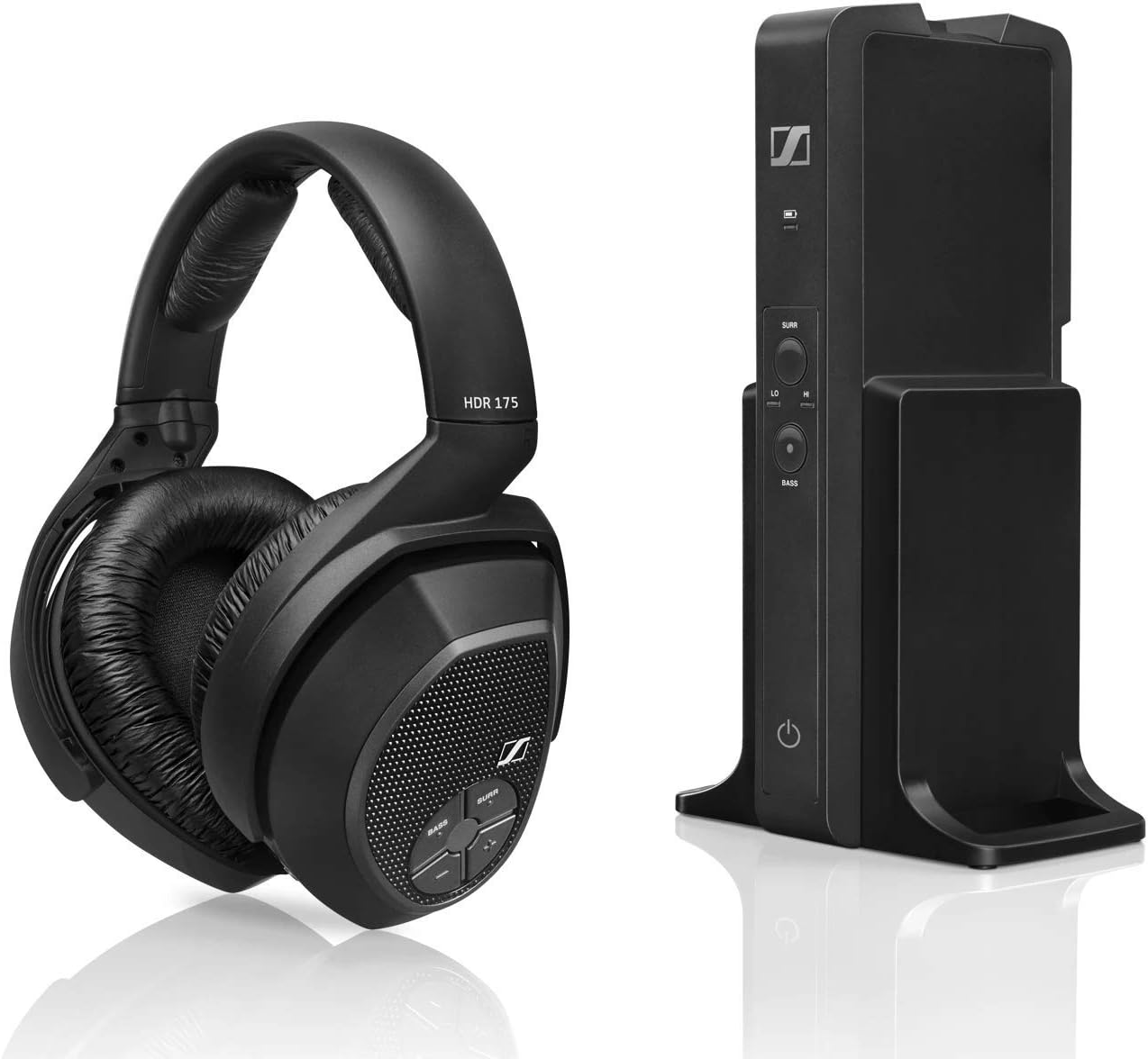 Sennheiser Consumer Audio RS 175 RF Wireless Headphone System for TV Listening with Bass Boost and Surround Sound Modes,Black