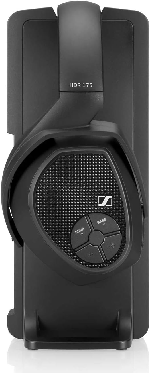 Sennheiser Consumer Audio RS 175 RF Wireless Headphone System for TV Listening with Bass Boost and Surround Sound Modes,Black