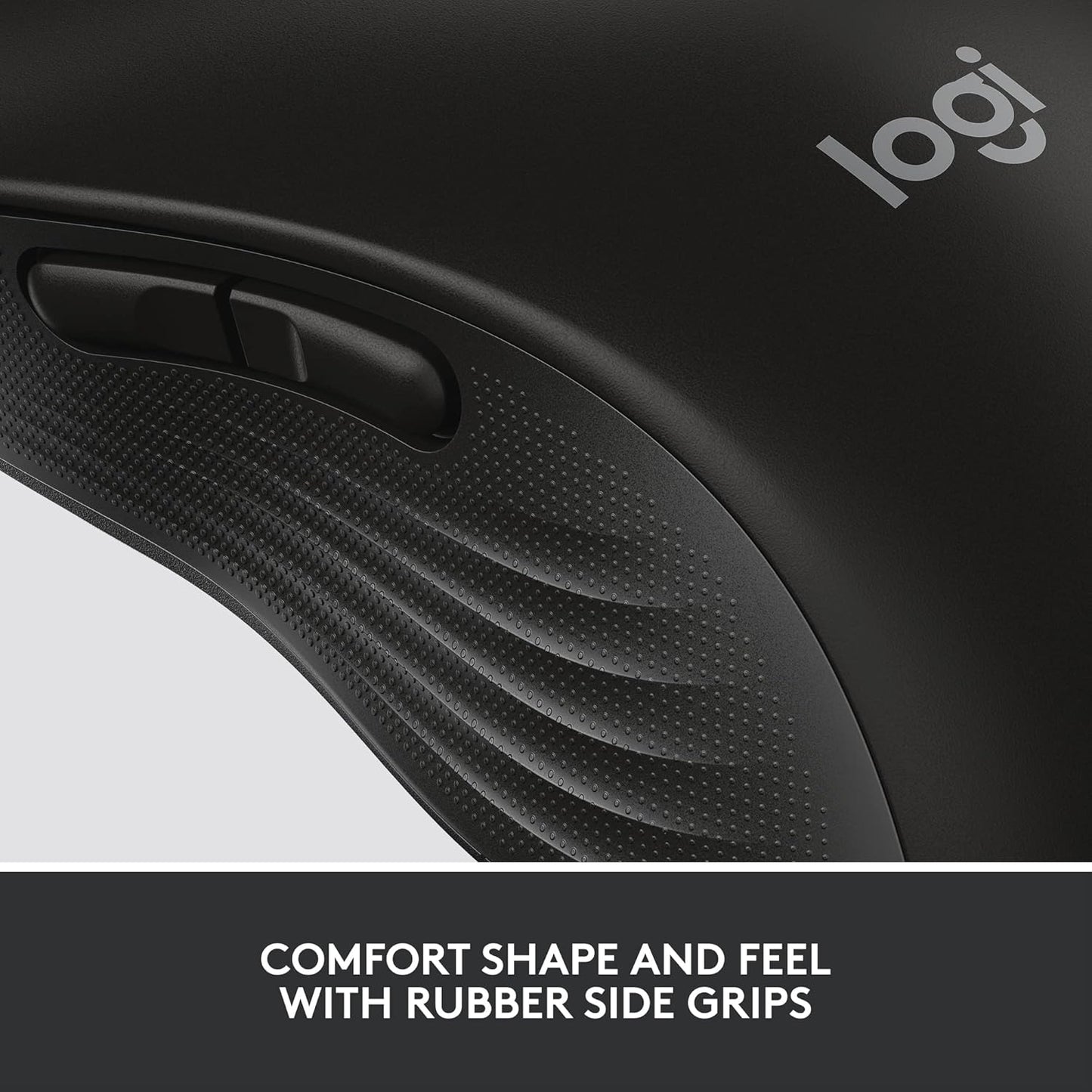 Logitech Signature M650 L Full Size Wireless Mouse - For Large Sized Hands, 2-Year Battery, Silent Clicks, Customizable Side Buttons, Bluetooth, for PC/Mac/Multi-Device/Chromebook - Black