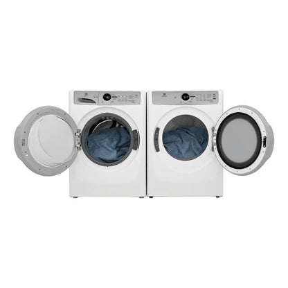 Electrolux 3 Series 4-piece White Front Load Laundry Suite with 5.1 cu. ft. Washer, 8.0 cu. ft. Dryer and 2 Pedestal Storage Drawers