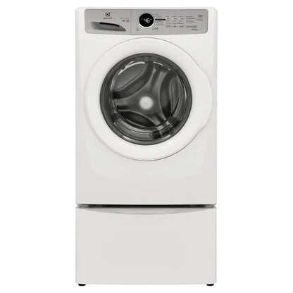 Electrolux 3 Series 4-piece White Front Load Laundry Suite with 5.1 cu. ft. Washer, 8.0 cu. ft. Dryer and 2 Pedestal Storage Drawers