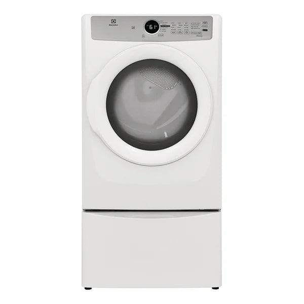 Electrolux 3 Series 4-piece White Front Load Laundry Suite with 5.1 cu. ft. Washer, 8.0 cu. ft. Dryer and 2 Pedestal Storage Drawers