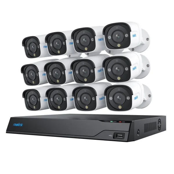 Reolink - 4K+ 16-Channel 4TB 12-Cam Wired Security Camera System