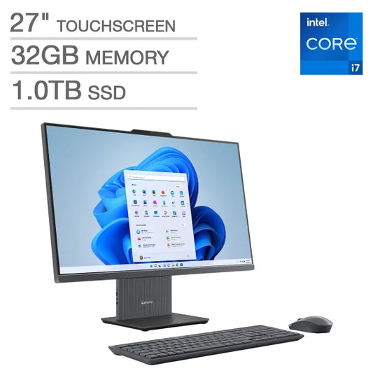 Lenovo IdeaCentre 27" All-in-One Touchscreen Desktop - 13th Gen Intel Core i7-13620H - 1080p - Windows 11