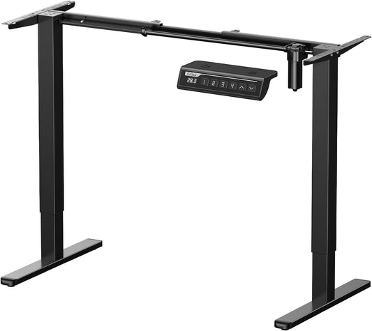 ErGear Electric Stand up Desk Frame,4 Memory Height Settings Height Adjustable Table Legs, Sit Stand Desk Frame Up to 47.2", Ergonomic Standing Desk Base Workstation, Black Frame Only