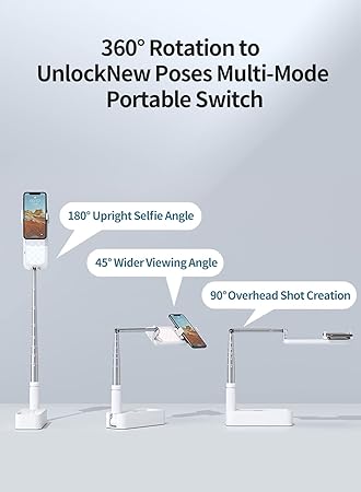 Portable 360 Rotating Extendable Selfie Stand