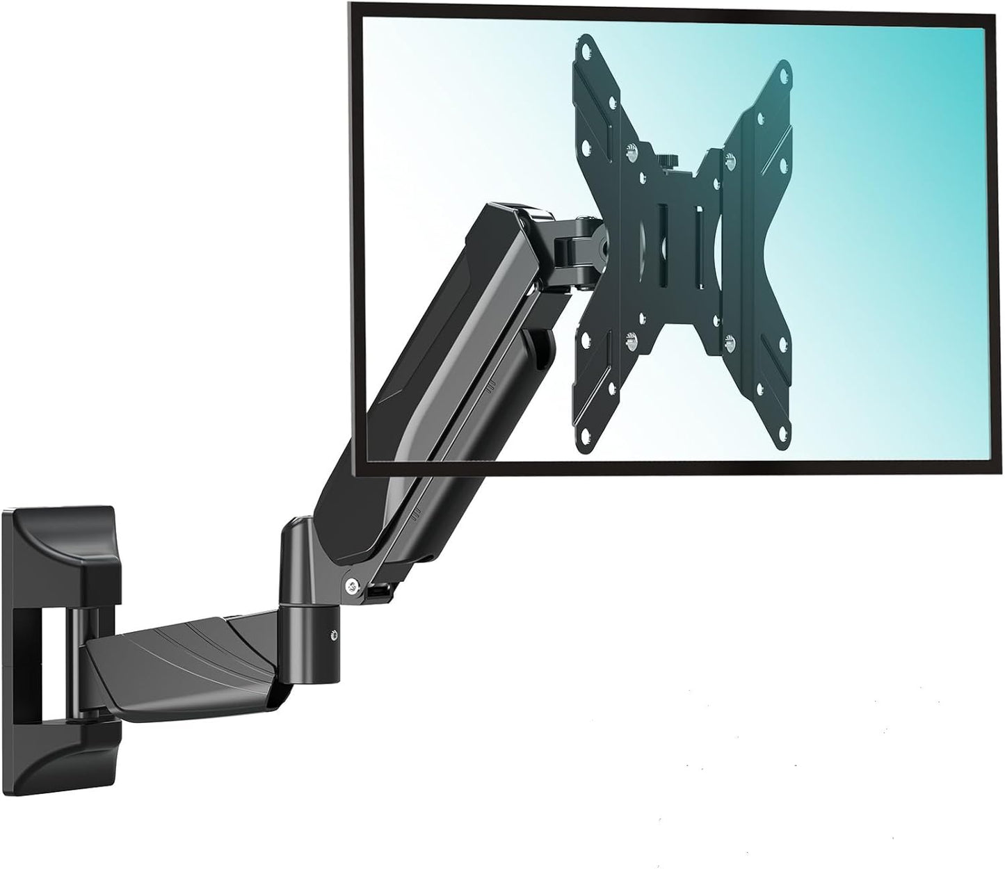 MOUNTUP Single Monitor Wall Mount for 17-35 Inch Screen, Ultrawide Wall Monitor Arm Holds 6.6-26.4lbs, Full Motion Adjustable Gas Spring Stand with VESA Extension Bracket for Max 200mm VESA Computer