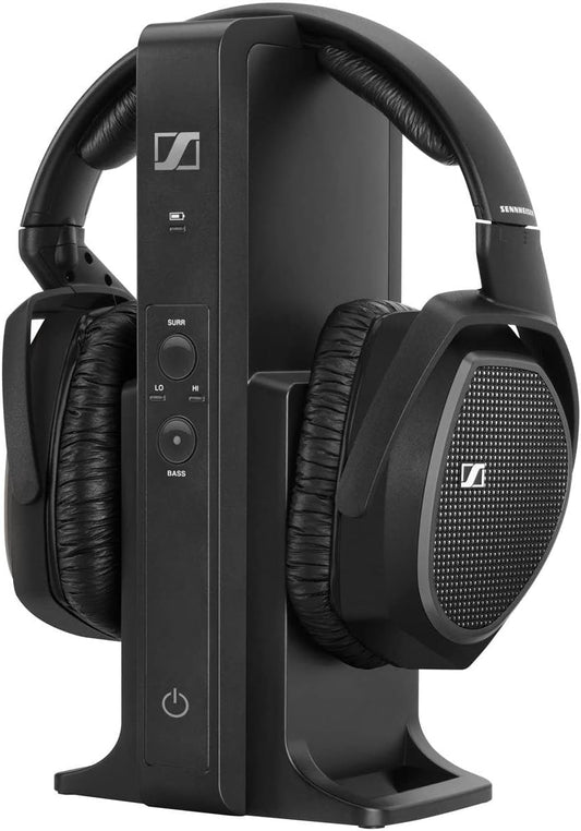 Sennheiser Consumer Audio RS 175 RF Wireless Headphone System for TV Listening with Bass Boost and Surround Sound Modes,Black