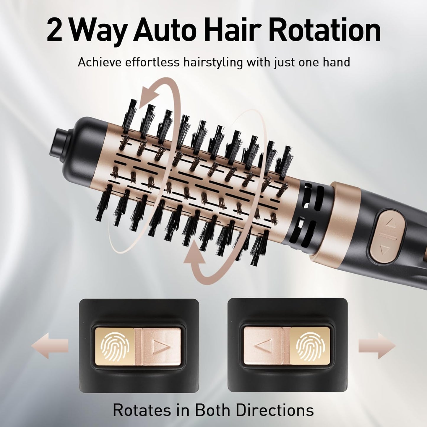 Beautimeter® 3-in-1 Hot Air Styler: Rotating Blow Dryer Brush with 2-Inch and 1.5-Inch Brushes