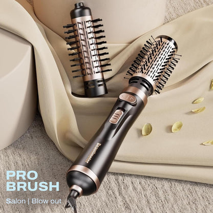 Beautimeter® 3-in-1 Hot Air Styler: Rotating Blow Dryer Brush with 2-Inch and 1.5-Inch Brushes