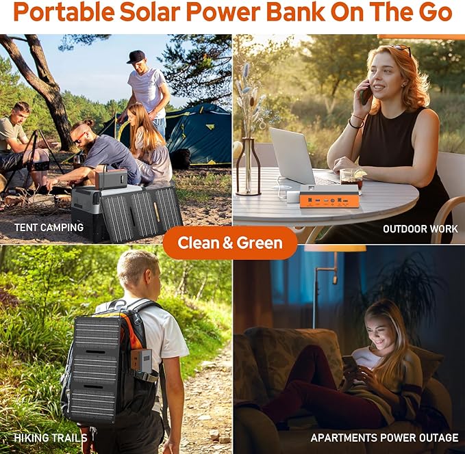 ZeroKor Portable Power Bank with AC Outlet, 65W 110V Portable Laptop Charger Battery Bank 24000mAh External Battery Pack, Backup Power Source for Outdoor Tent Camping RV Home Office Emergency