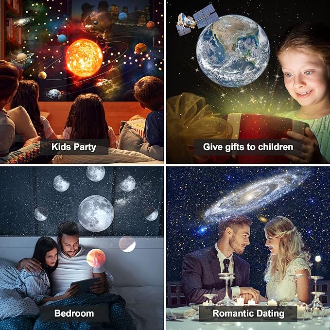 12-in-1 Planetarium Star Galaxy Projector, Realistic Sky Night Light