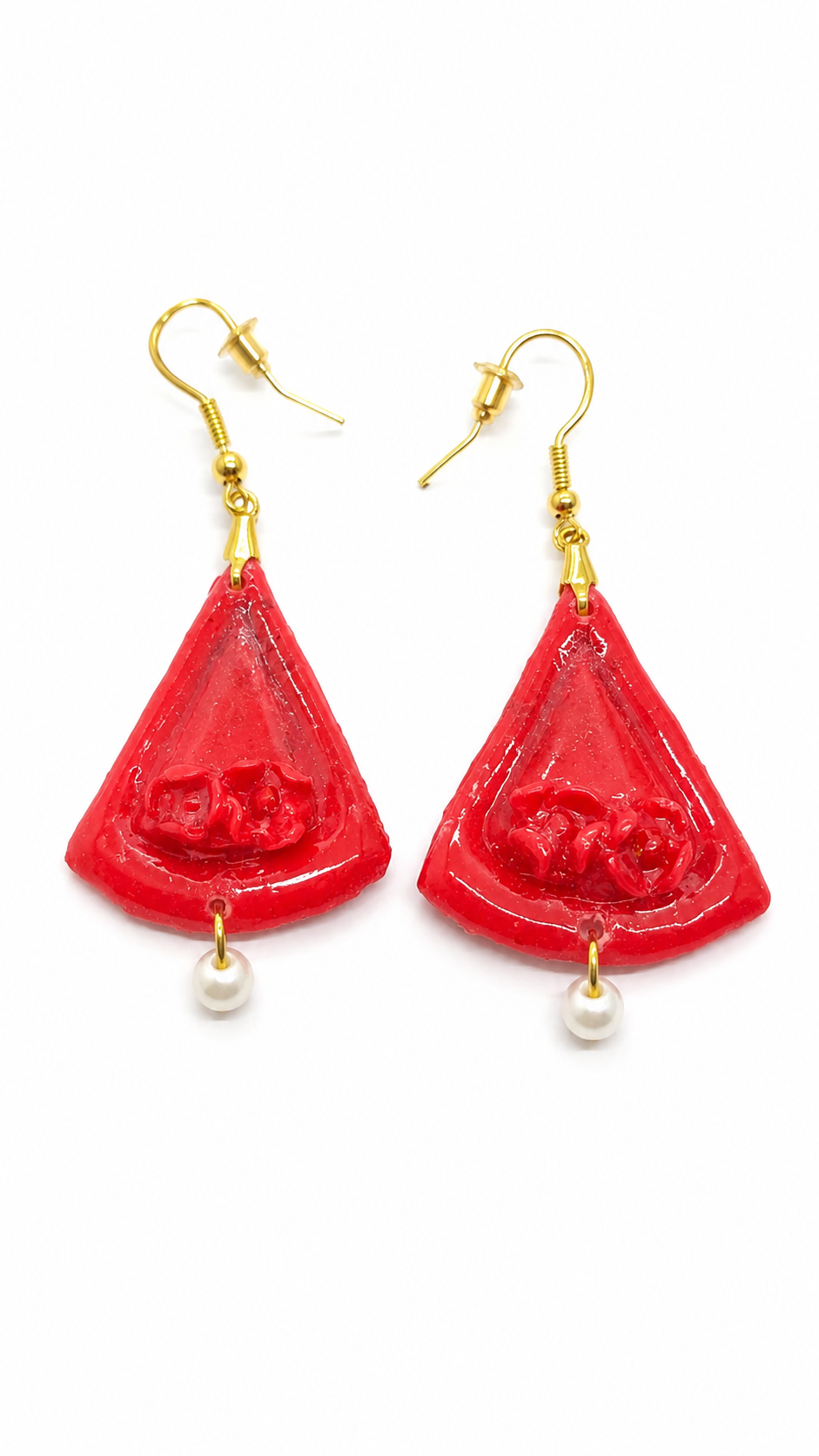 Ruby Petal Earrings