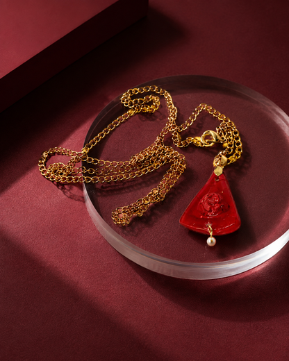 Ruby Petal Pendant