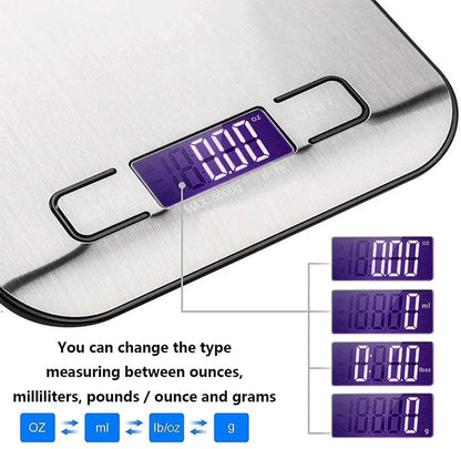 Sleek Stainless Steel Digital Kitchen Scale