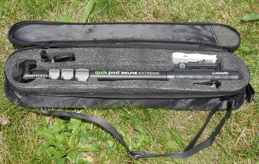 Digipower selfiestick with GoPro mount and smartphone adapter included