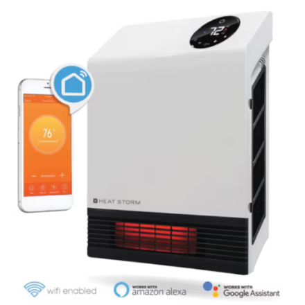 HEAT STORM Wi-Fi Enabled Smart Wall Heater HS-1000-WX-WIFI 1000 WATT Quartz Infrared