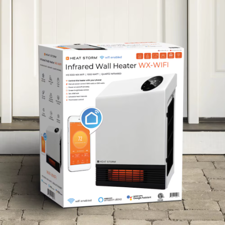 HEAT STORM Wi-Fi Enabled Smart Wall Heater HS-1000-WX-WIFI 1000 WATT Quartz Infrared
