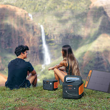 Jackery Explorer 300 Plus and Explorer 1000 Plus Portable Power Station with Two 100W Solar Panel