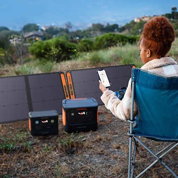 Jackery Explorer 300 Plus and Explorer 1000 Plus Portable Power Station with Two 100W Solar Panel