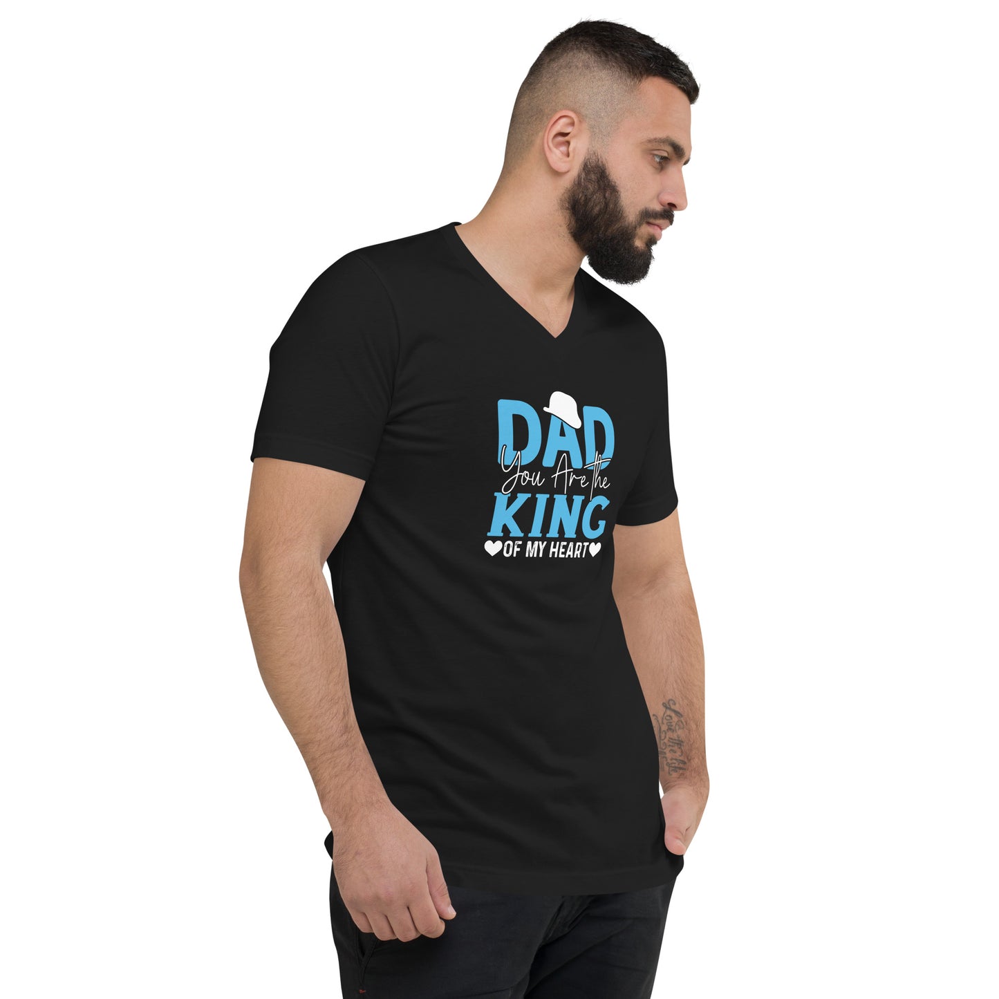 Unisex Short Sleeve V-Neck T-Shirt for Father's Day